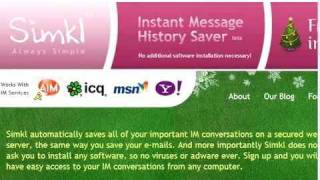 Simkl IM History Saver - record MSN\ICQ\AIM\YAhoo chat logs online