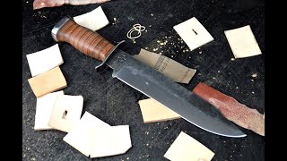 Making a hand forged Bowie Ka-Bar style knife