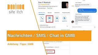 Nachrichten in Google My Business NEU die SMS Chat-Funktion in der Weboberfläche von GMB