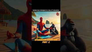 Spiderman vacation part 2 #spiderman #funny #relaxing #vacation #marvel