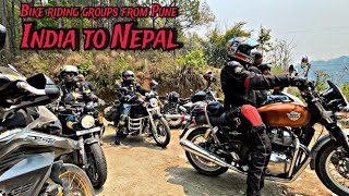 INDIA to NEPAL : Bikers from Pune Maharashtra, India to Nepal. Indian Riders in Kushma Bridge Nepal.