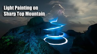 Light Painting on Sharp Top Mountain