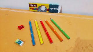 Unboxing and Review of APSARA Jumbo Extra Dark Pencils Pencil for kids