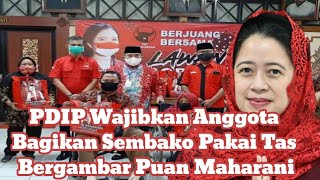 PDIP Wajibkan Anggota Bagikan Sembako Pakai Tas Bergambar Puan Maharani