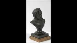 A small bronze bust of William Shakespeare