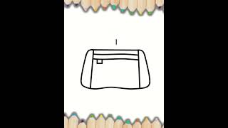 #shorts How to draw✏️PENCIL CASE✏️Step By Step|Draw Cute Inspiration #cute #draw #ytshorts #youtuber