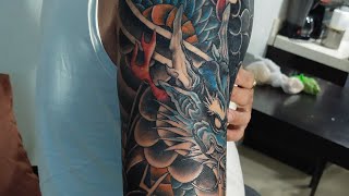 THE FINAL SESSION 3/4 SLEEVE WRAP AROUND TATTOO