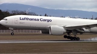 Lufthansa Cargo 77F smooth landing at Frankfurt Airport | Airplanesloverr