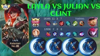 LAYLA VS JULIAN❗BUILD ONE SHOT ENEMY DELETE! GAME SO HARD | build top 1 global Layla