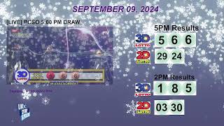 [LIVE] PCSO 5:00 PM DRAW - SEPTEMBER 09, 2024 LOTTO RESULTS