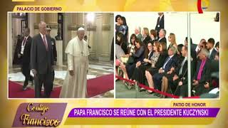 PAPA FRANCISCO EN PERU Paolo Guerrero presente en ceremonia oficial en Palacio de Gobierno