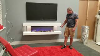 Vegas 72 Wall Mounted Electric Fireplace