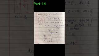 PHYSICS Class-12 ||ENERGY STORED IN A PARALLEL PLATE CAPACITOR||#SPHERICAL CAPACITOR#notes#shorts..