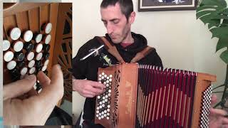 Three English Morris Tunes in G played on a Saltarelle Bourroche chromatic  button accordion