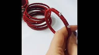 #diy silk thread bangles 😱#easy making