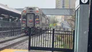 Afternoon rush hour MARC Brunswick line trains w/ Amtrak ALC-42 308 and 309 at Silver Spring MD