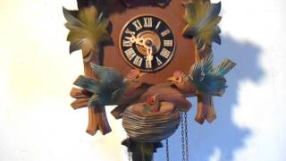 Vintage Musical And Animated Schmeckenbecher Black Forest Cuckoo Clock