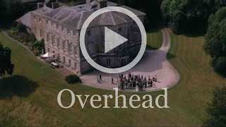 A wedding at Sharpham from above