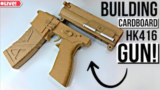 Making hk 416 cardboard gun! Live creation 🔴