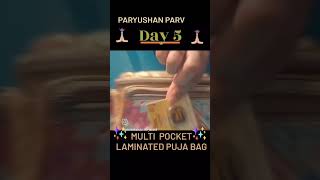 #ParyusanDay "Stay organized during your prayers with our multi-pocket laminated puja bag,