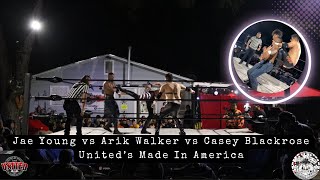 (Full Match) United's Made in America Casey Blackrose vs Arik Walker vs Jae Young