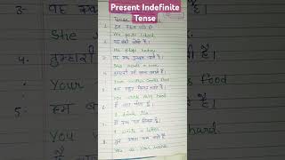 Present Indefinite Tense/Present Indefinite Tense With Examples