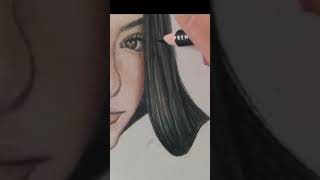 Cabello negro-Prismacolor  #art #artsupplies #coloredpencils #drawing