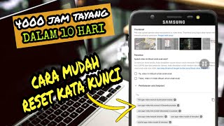 CARA RESET KATA KUNCI YOUTUBE TERBARU