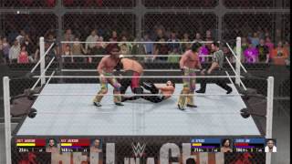 WWE 2K16 Double Superkick!!