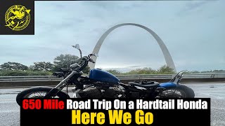 650 Mile Road Trip on a Hardtail Honda | Here We Go Episode 1 | St Louis | Cahokia Mounds|Piasa Bird