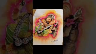 Ganesh ji watercolor painting #shorts #short #shortvideo