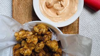 CHICKEN POPCORN WITH TOMATO CHILLI MAYONNAISE | Fried snacks | quick dip