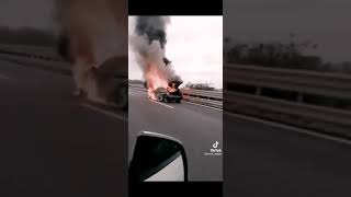 Live car blast accident caught fire #shorts