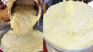 lakhnow femous makhan malai 😱 winter dessert recipes in India , Street food India