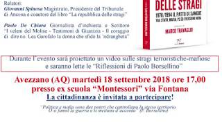 Stragi ed omicidi. Nel ricordo di tutte le Vittime innocenti di mafie e terrorismo