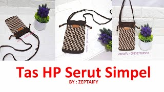 Tutorial Membuat Tas HP Motif Melati || Tas Kecil || Tas Rewang || Tas Serut