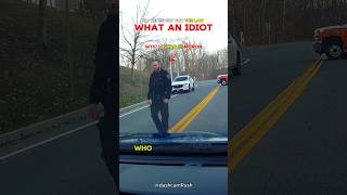 Idiot ignores cops on dashcam