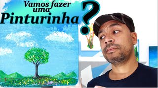 Pinturinha - um mini quadro feito com guache no MDF.