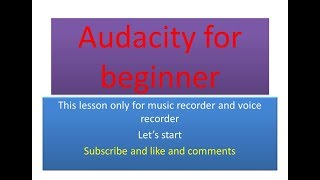 Best recording software audacity