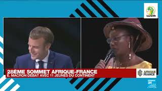 28eme Sommet Afrique-France (2021) : l'échange sans concession des jeunes avec Emmanuel Macron