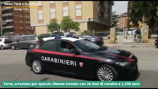 Terni, arrestato per spaccio 20enne trovato con 26 dosi di cocaina e 1.200 euro