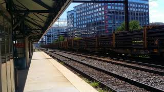 Csx train pulling MoW equipment passing L'enfant Station