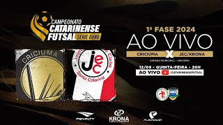 CAMPEONATO CATARINENSE SÉRIE OURO 2024 - 1ª FASE - Criciúma Futsal X JEC Krona