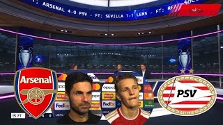 Arsenal 4 - 0 PSV Eindhoven UEFA Champions League | Post Match Interviews & Analysis |