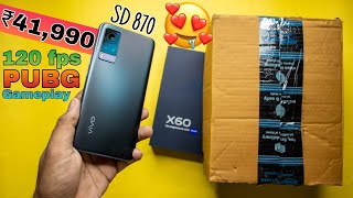 Vivo x60 5G Detail Unboxing (Amazon First Sale Unit) SD870 + 120 fps Pubg Test 😍😍