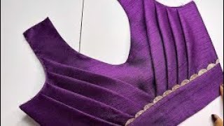 Front pleated blouse design cutting and stitching|pleated blouse design |blouse design|latest blouse