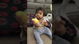 #cutebaby #playing with chick#shortsfeed