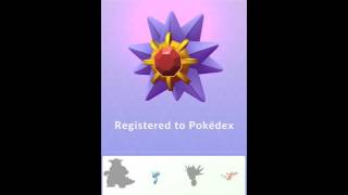 Pokemon go elvolving  staryu into starmie