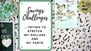 Savings Challenges: trying to stretch my dollars and my pants! 😬