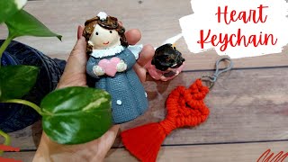 Macrame Valentines gift | Macrame Heart Keychain ❤️